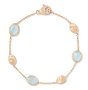 A MARCO BICEGO Siviglia 18K Yellow Gold Aquamarine & Gold Bracelet, available at Wilson & Son Jewelers.