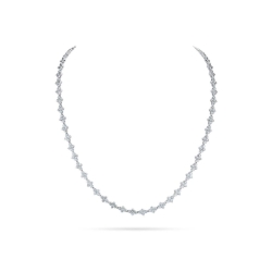 A.LINK 18 Karat White Gold Diamond Tennis Necklace