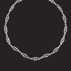 A.LINK 18 Karat White Gold Spiral Diamond Necklace