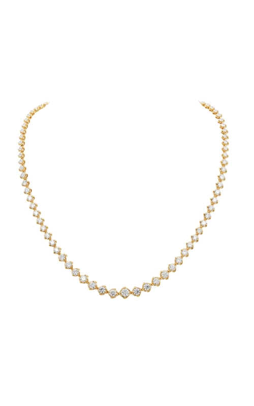 A.LINK 18 Karat Yellow Gold Abbracci Collection Graduated Tennis Necklace