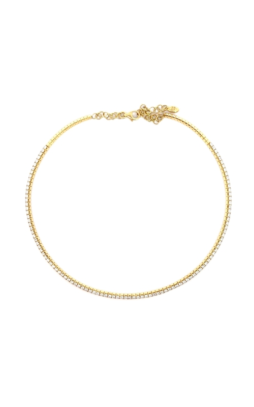 A.LINK 18K Yellow Gold Diamond Wire Necklace