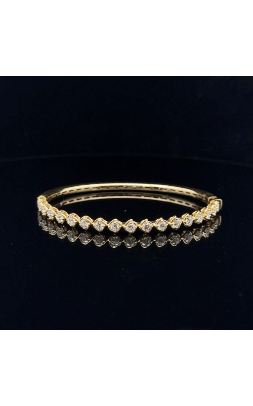 A.LINK 18 Karat Yellow Gold Abbracci Collection Diamond Bangle Bracelet