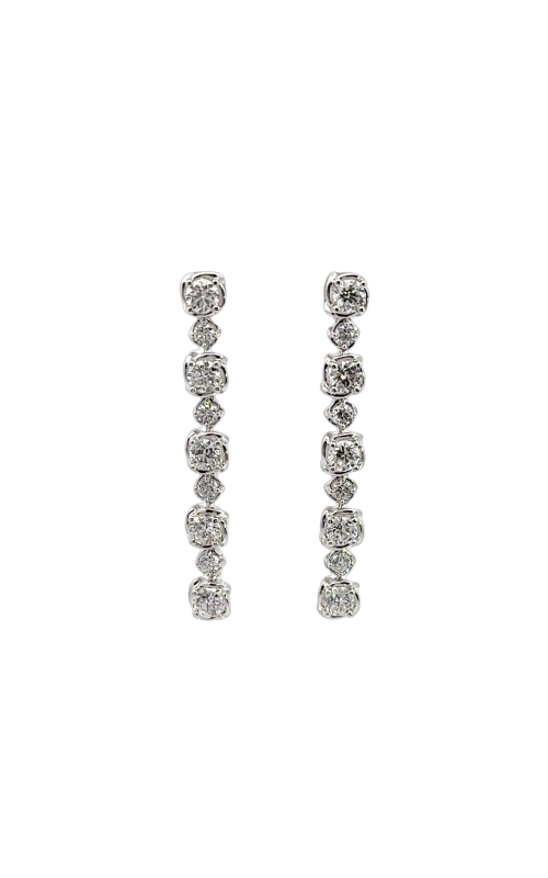 A.LINK 18K White Gold Abbracci Diamond Dangle Earrings