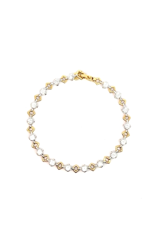 A.LINK 18K Yellow and White Gold Abbracci Diamond Station Bracelet