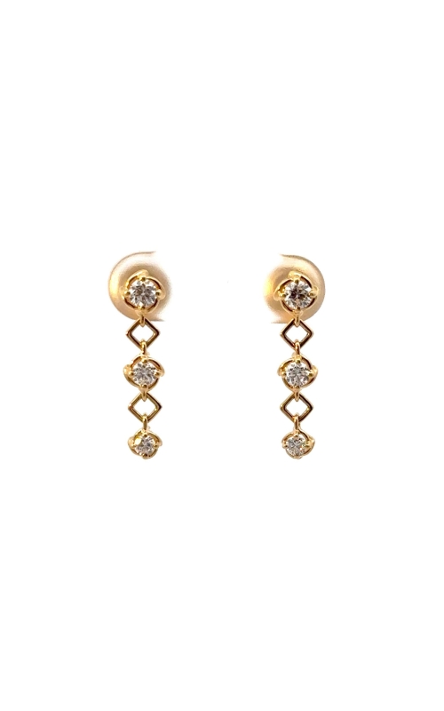 A.LINK 18K Yellow and White Gold Abbracci Diamond Triple Drop Earrings