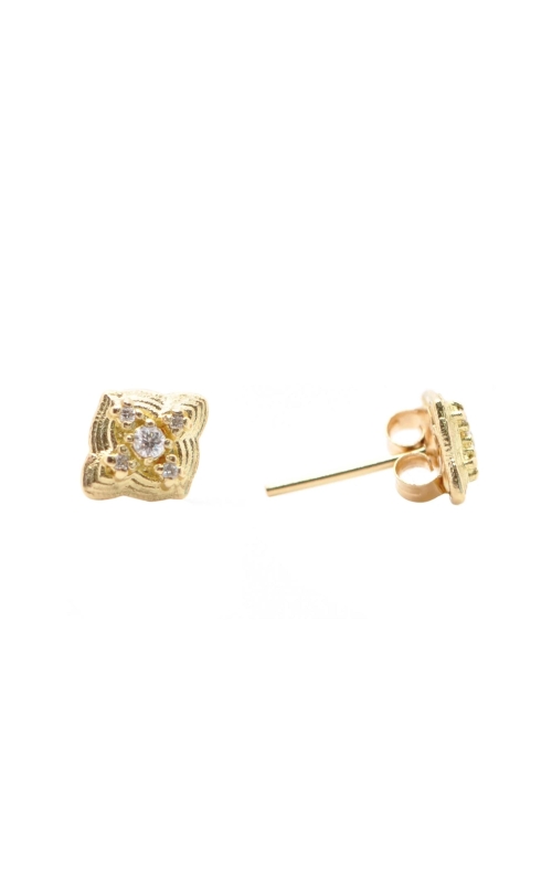 ARMENTA 18 Karat Yellow Gold Scroll Stud Earrings