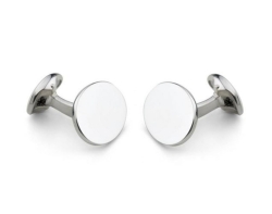 DEAKIN & FRANCIS LTD. Sterling Silver Plain Oval Cufflinks