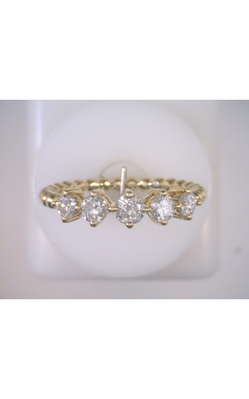 DJA GROUP 14 Karat Yellow Gold Five Piece Diamond Ring With Beaded Band