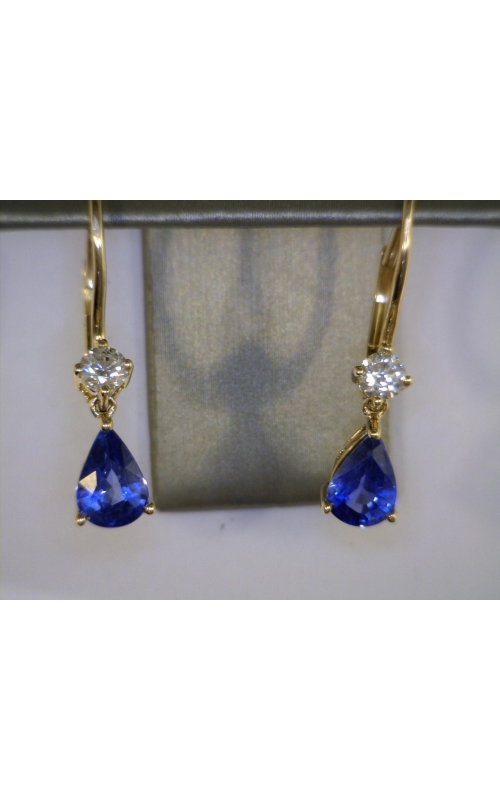 DJA GROUP 14 Karat Yellow Gold Sapphire And Diamond Drop Earrings