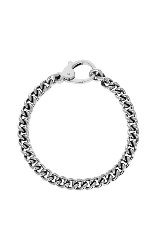 KING BABY 2mm Curb Link Chain Bracelet with Large Lobster Clasp