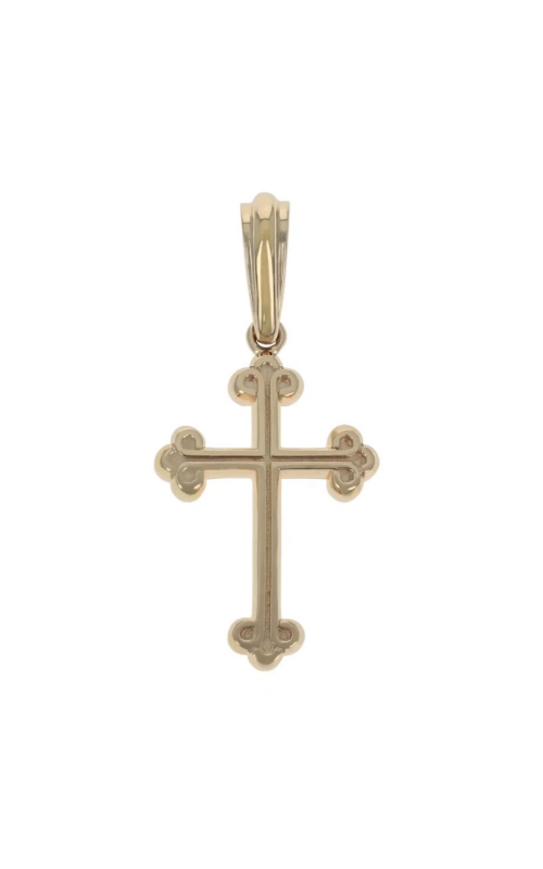 KING BABY 10 Karat Yellow Gold Traditional Cross Pendant