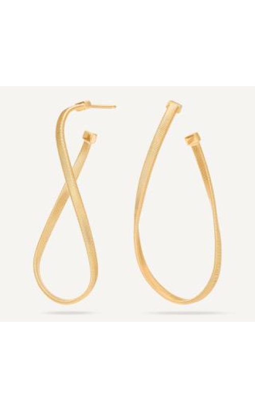 MARCO BICEGO Marrakech 18K Yellow Gold Twisted Irregular Medium Hoops