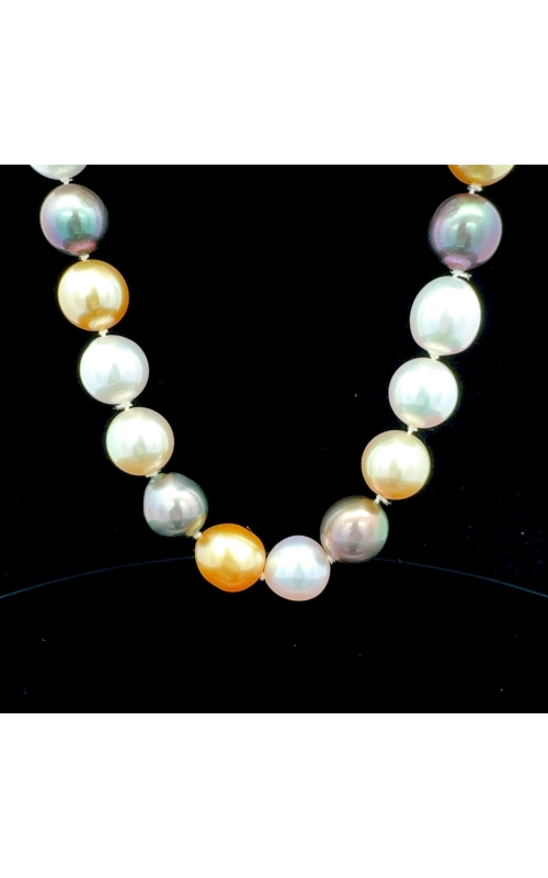 MASTOLONI 18 Karat Yellow Gold Multi Colored Pearl Necklace