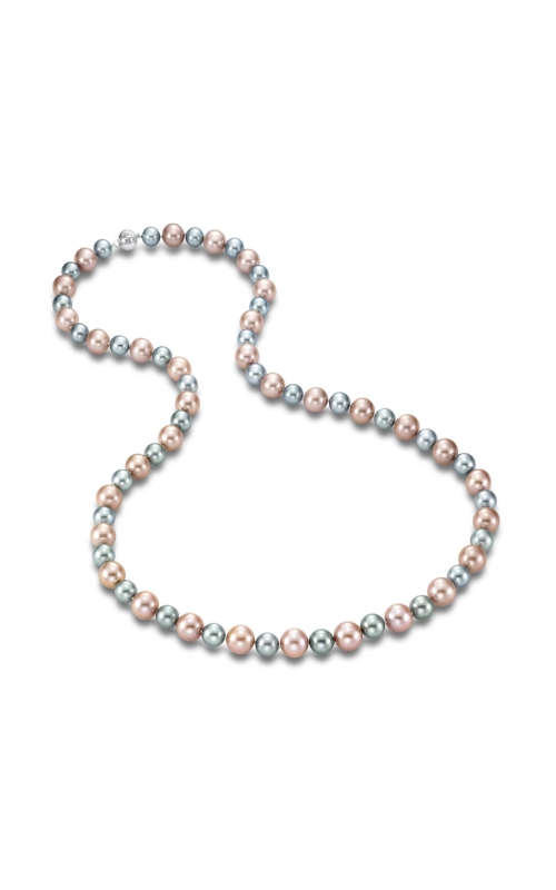 MASTOLONI 18 Karat White Gold Multi Colored Tahitian & Freshwater Pearl Necklace