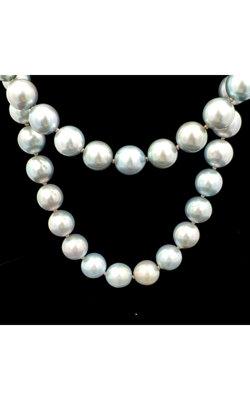 MASTOLONI 18 Karat White Gold Tahitian Pearl Necklace 33