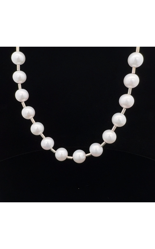 MASTOLONI Freshwater Pearl Necklace With Silver Accents