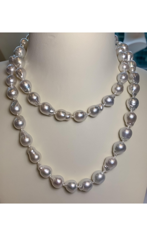 MASTOLONI 18 Karat Yellow Gold South Sea Baroque Pearl Necklace