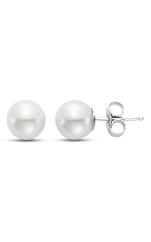 MASTOLONI 18 Karat White Gold Pearl Stud Earrings 8.5-9mm