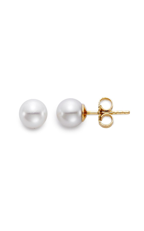 MASTOLONI 18 Karat Yellow Gold Pearl Stud Earrings 5.5-6mm