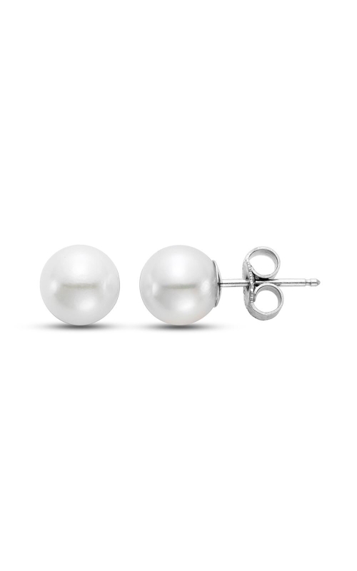 MASTOLONI 18 Karat White Gold Pearl Stud Earrings 7-7.5mm