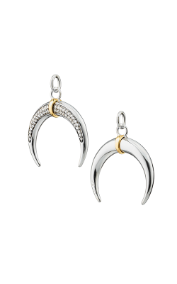 18K Yellow Gold & Sterling Silver Pave Moon Charm TT-PAVEMOON