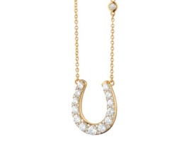 MONICA RICH KOSANN The Horseshoe Necklace with Diamonds in 18K Yellow Gold