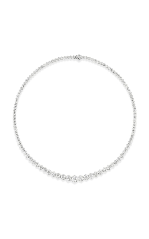 NADER KASH 18 Karat White Gold Hexagonal Diamond Necklace