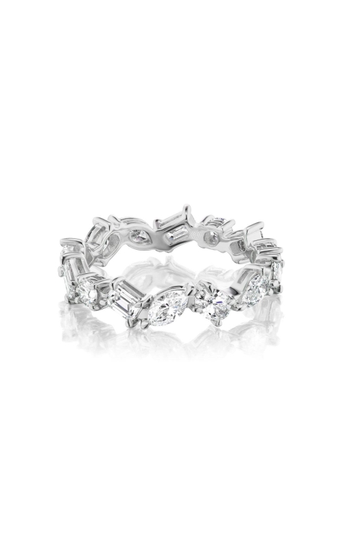 NADER KASH 18 Karat White Gold Eternity Band With Mixed Shaped Diamonds