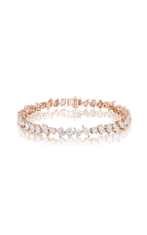 NADER KASH 18 Karat Rose Gold Mixed Shape Tennis Bracelet