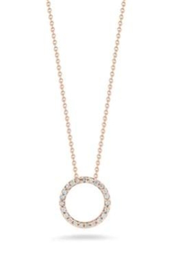 ROBERTO COIN 18K Gold Tiny Treasures Small Diamond Circle Necklace