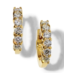 ROBERTO COIN 18K Gold Huggy Diamond Earrings