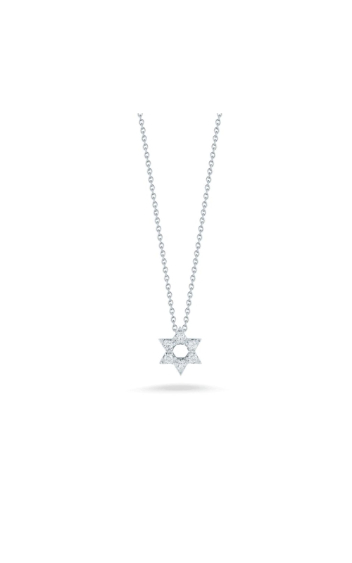 ROBERTO COIN 18K White Gold Tiny Treasures Diamond Star Of David Necklace