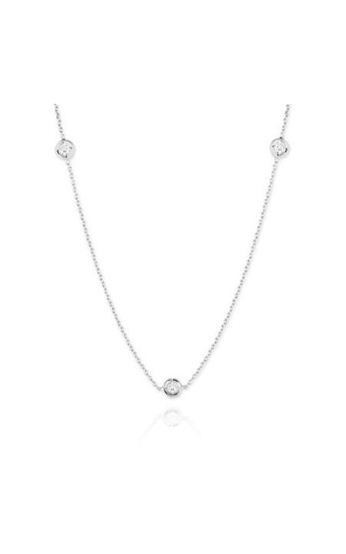 ROBERTO COIN 18K White Gold Diamonds by the Inch 3 Station Necklace