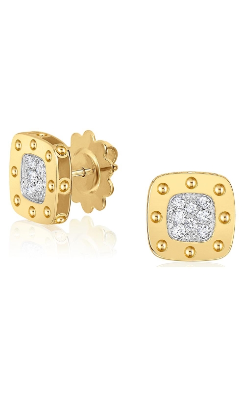 ROBERTO COIN 18K Yellow/White Gold Pois Moi Diamond Stud Earrings