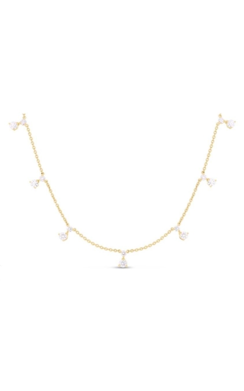 ROBERTO COIN 18K Yellow Gold Diamonds by the Inch Dangling 7 Station Necklace