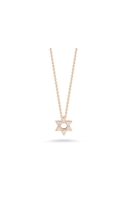 ROBERTO COIN 18K Rose Gold Tiny Treasures Diamond Star Of David Necklace