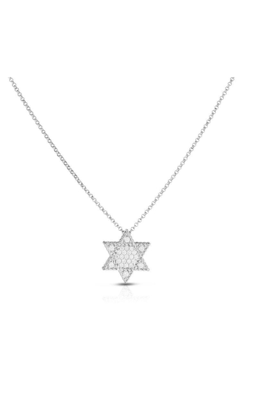 ROBERTO COIN 18K White Gold Princess Diamond Star Of David Necklace