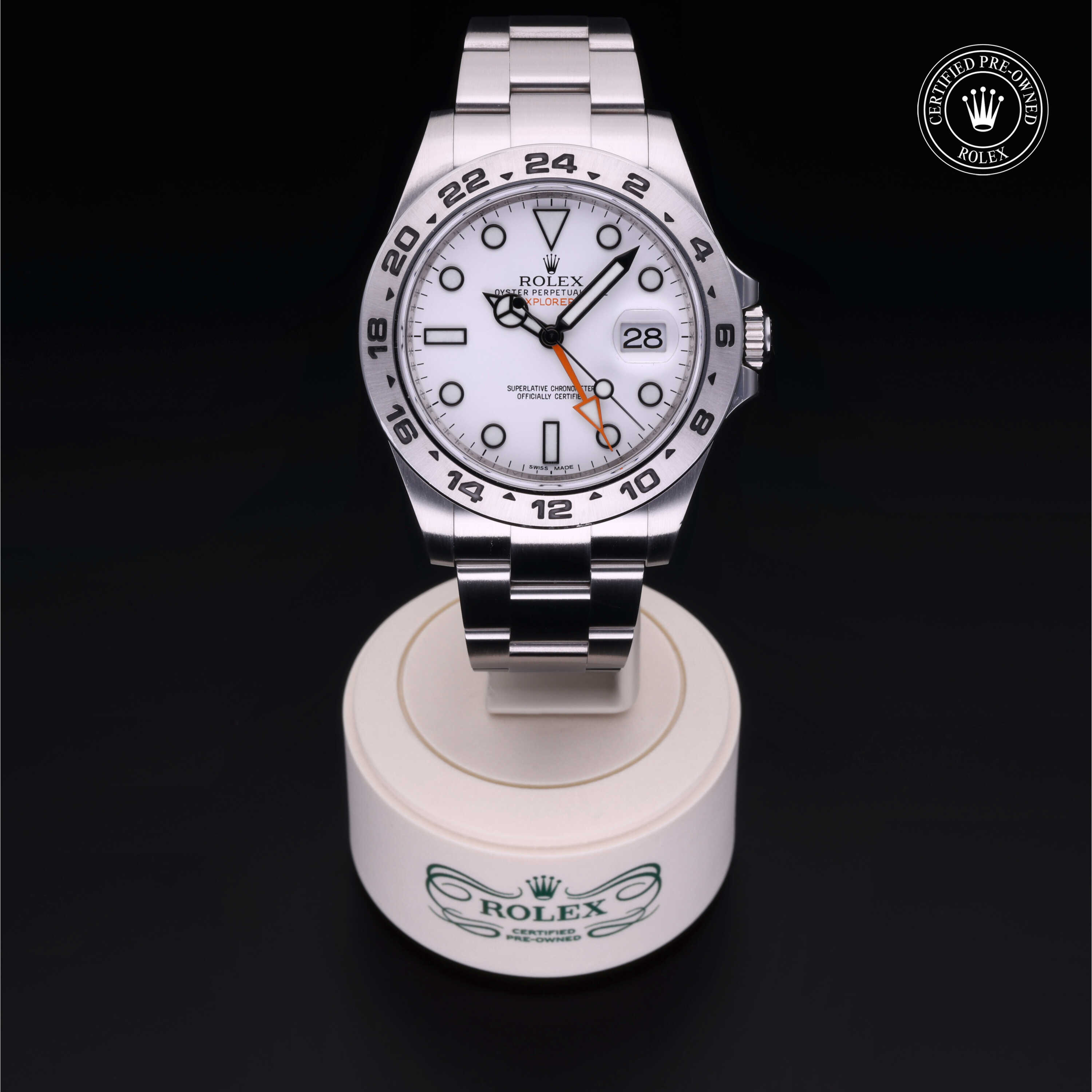 Rolex Explorer II in Oystersteel M216570-0001 at Wilson & Son Jewelers