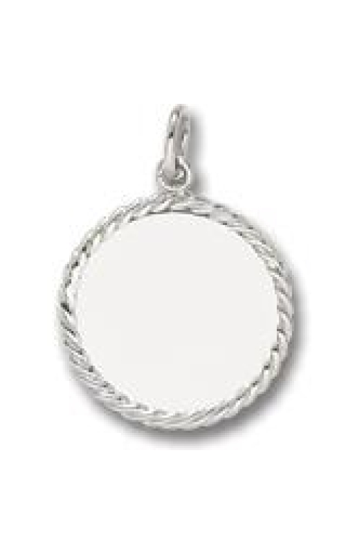 Sterling Silver Disc Charm with Rope Boarder