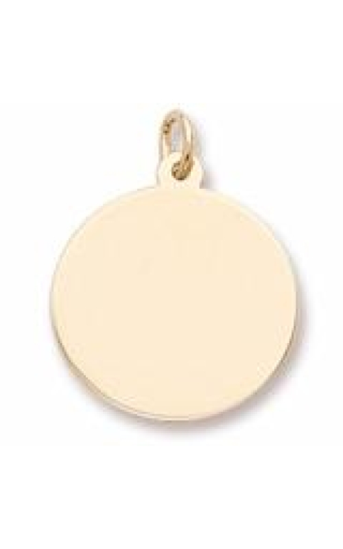 14K Yellow Gold Disc Charm