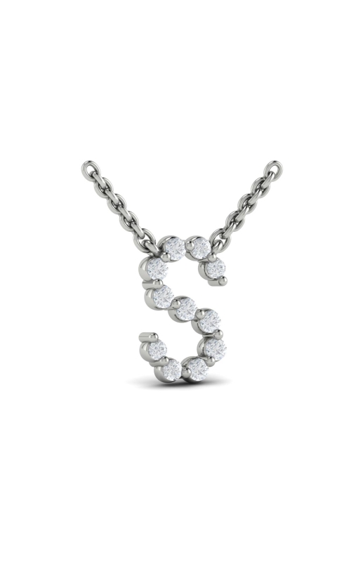 VLORA Amuleta Diamond Alphabet Pendant Necklace, S