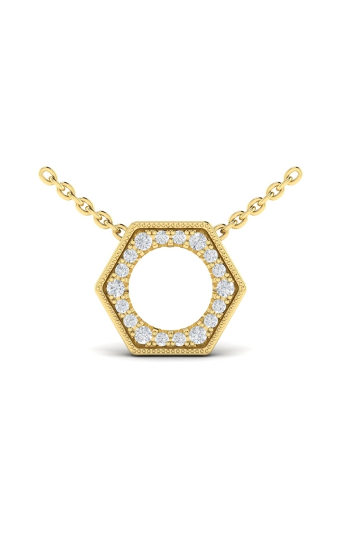 VLORA Serafina Diamond Open Honeycomb Pendant Necklace